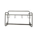 OnlyU Wandhalterung 46 x 70 x 18 cm Inkl. Korb für Ersatzfolie, Edelstahl