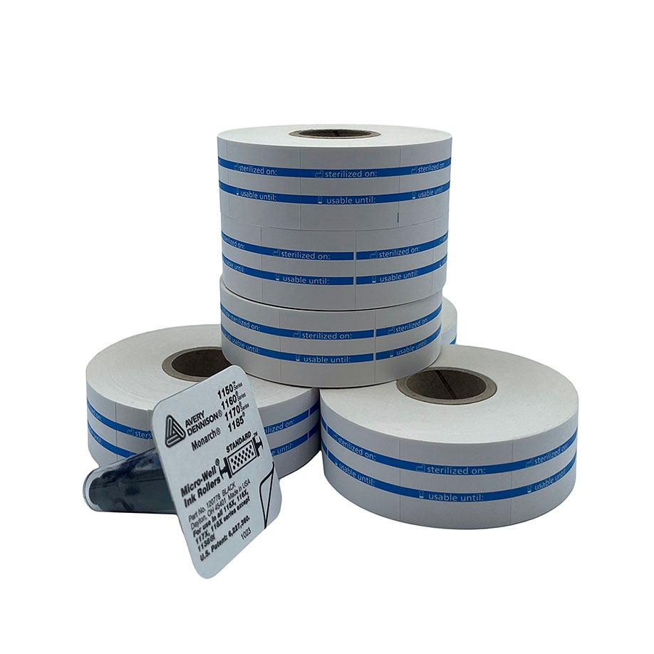 Ersatzrollen für MELAdoc (6 Rollen Á 750 Etiketten inkl. Einer Farbwalze)