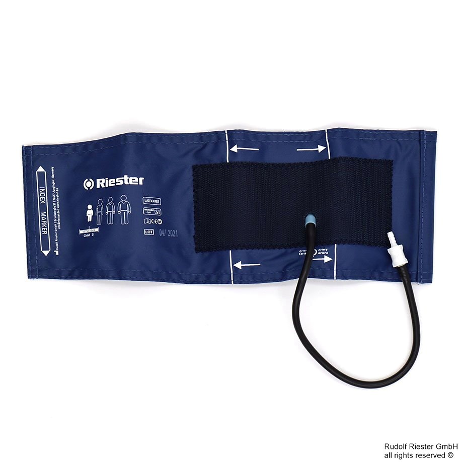 [RIE 162] Velcromanschette Größe S Inkl. Konnektor und Schlauch 15 cm