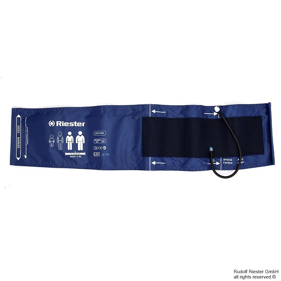 [RIE 164] Velcromanschette Erwachsene starke Arme Größe L-XL, inkl. Konnektor und Schlauch