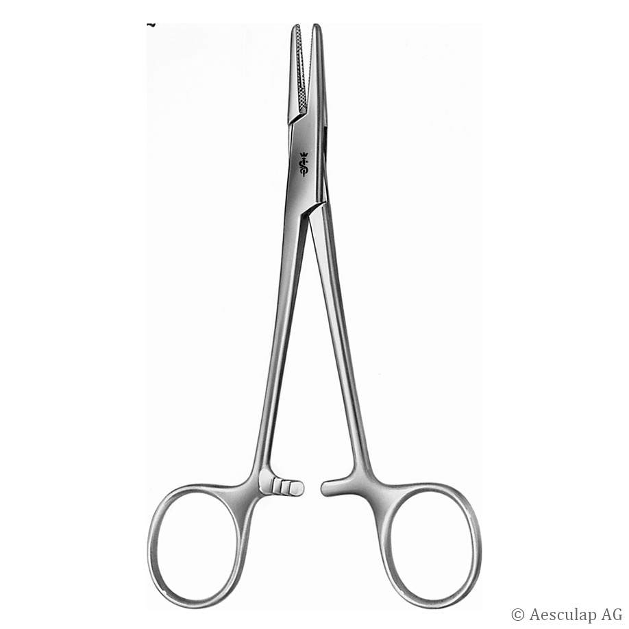 Hegar Nadelhalter gerade, mit Rinne 17,5 cm