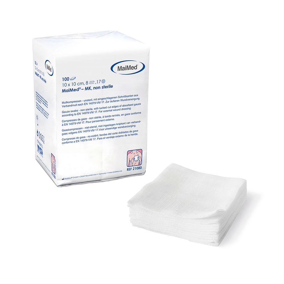 [MAI 21080] MaiMed Mullkompressen 8-fach unsteril 10 x 10 cm (100 Stck.)