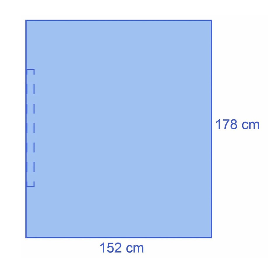 OPS Advanced Abdecktuch 178 x 152 cm Blau, steril, selbstklebend