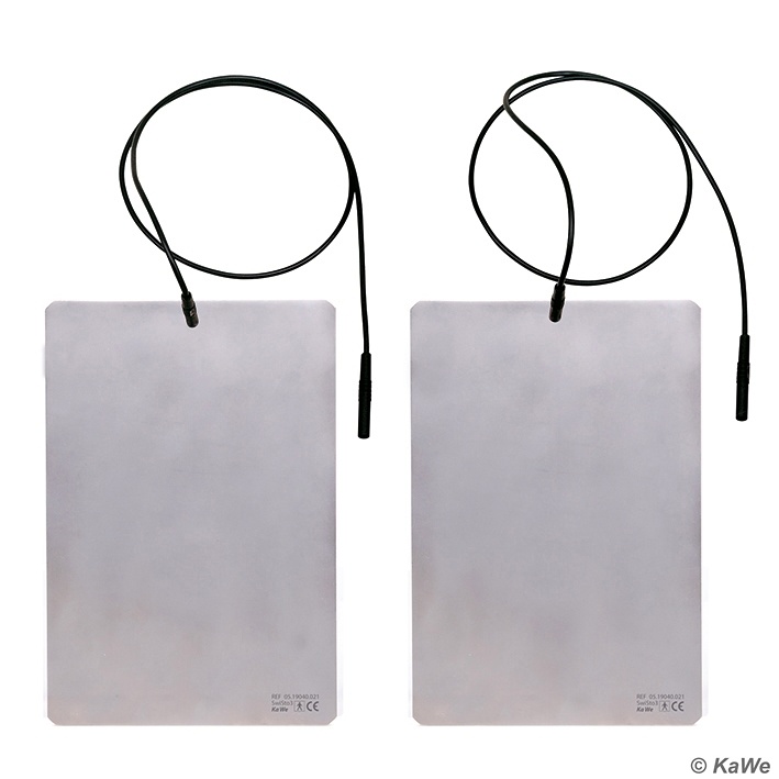 Elektroden-Platten inkl. Kabel (2 Stck.)