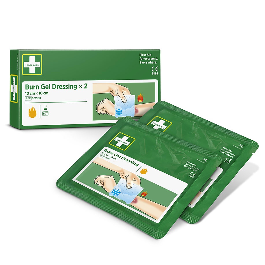 [CED 901900] Cederroth Burn Gel Dressing 10 x 10 cm Kompressen (2 Stck.)