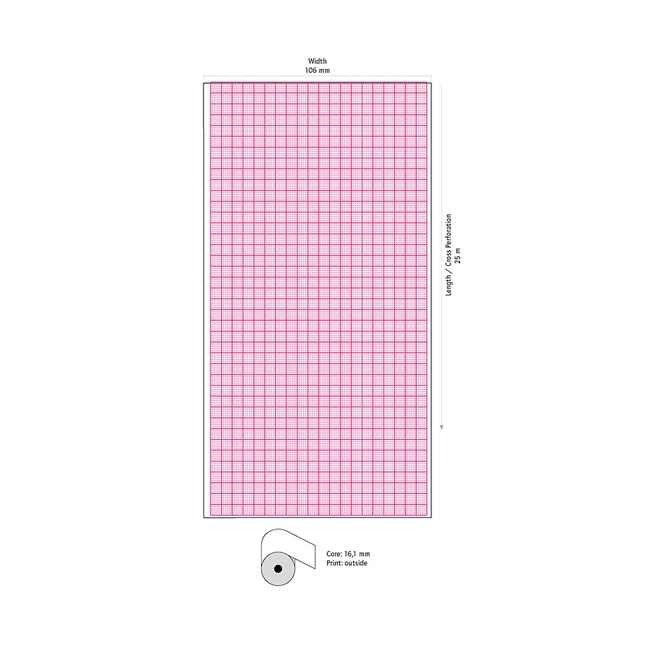[EKG 716425] EKG-Papier für Corpuls C3 106 mm x 22 m
