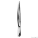Splitterpinzette, gerade, gerieft, 8 cm