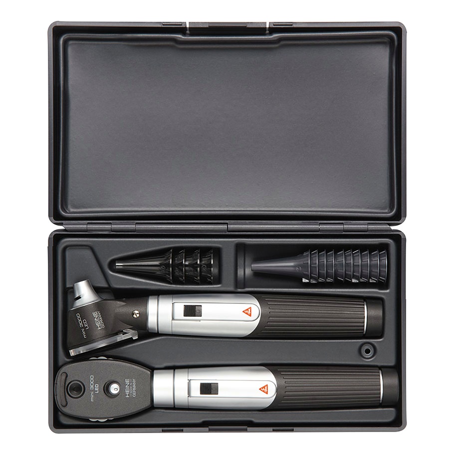 [OPT D-872.11.021] Mini 3000 Diagnostik-Set 2,5 V LED Schwarz, mit 2 Batteriegriffen mini 3000