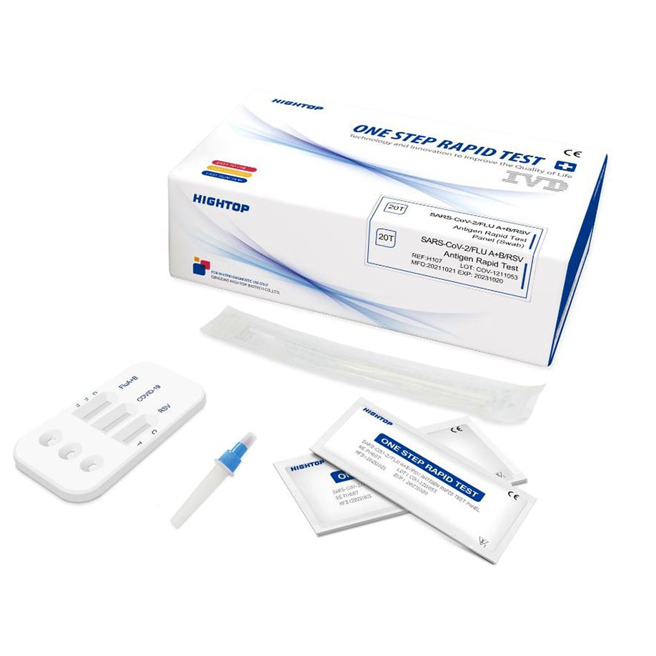 [MEG 253049] HighTop Combo 4in1 Profi-Schnelltest SARS-CoV-2/FLU A+B/RSV (20 Kits)
