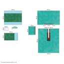 Raucodrape PRO Schlitztuch-Set I, steril Schlitztuch 225x260cm, Schlitz 10x100 cm