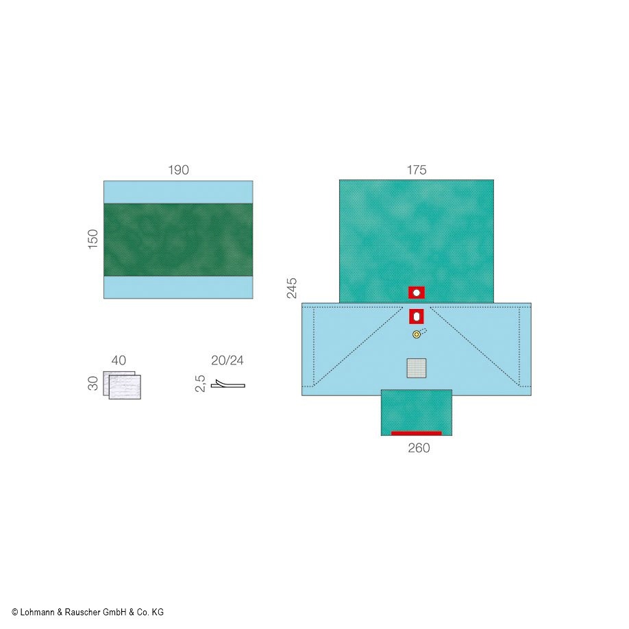 [LOH 33368] Raucodrape PRO TUR-Set II Steril (18 Sets)