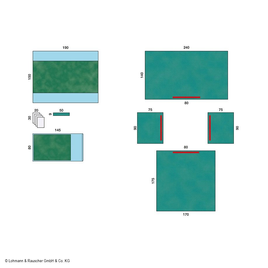 [LOH 33801] Raucodrape SMART Universal-Set Steril (13 Sets)