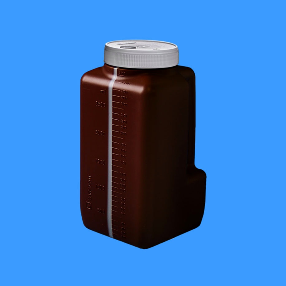 Urinsammelflasche NFT 3,0 Ltr., braun M. Transparentem Sichtstreifen (30 Stck)