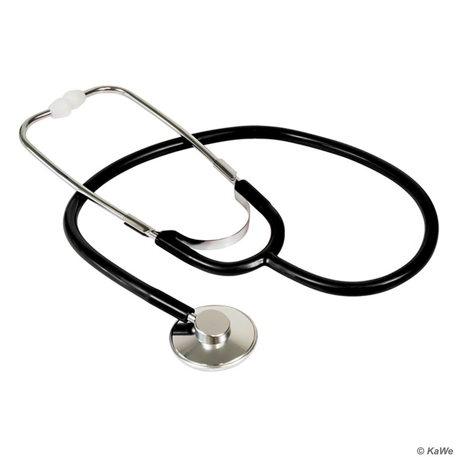 Single Stethoskop, Aluminium, schwarz