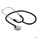 Single Stethoskop, Aluminium, schwarz
