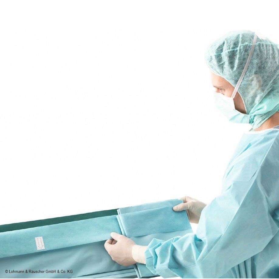 Raucodrape PRO Klebetücher steril 2-lagig Plus, 190 x 225 cm (11 Stck.)