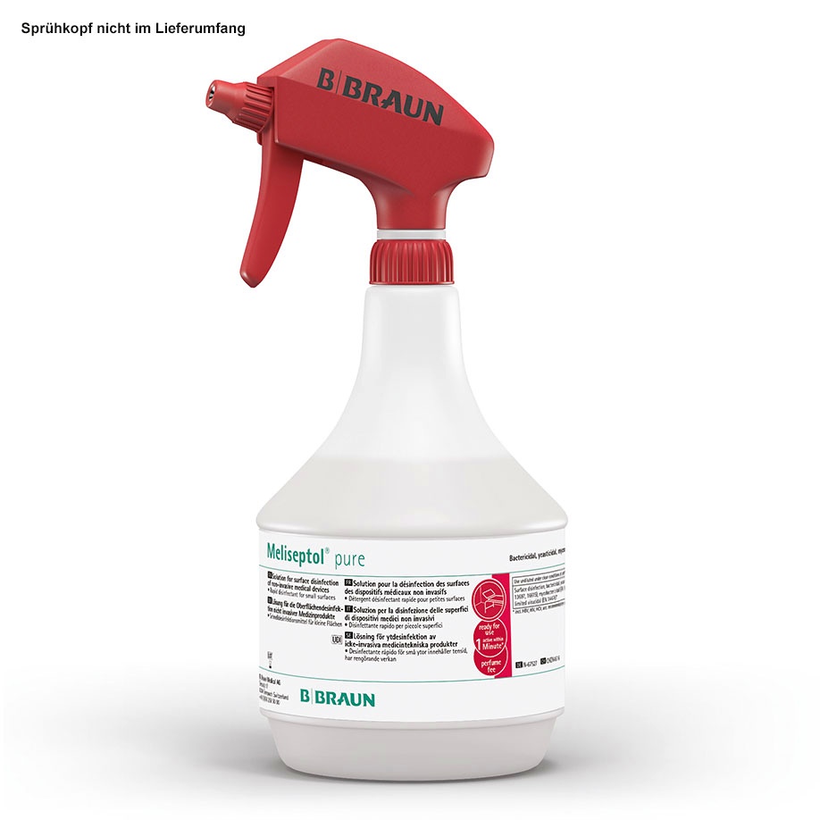 [PET 180398] Meliseptol pure 1000 ml Handsprühflasche Flächenschnelldesinfektion