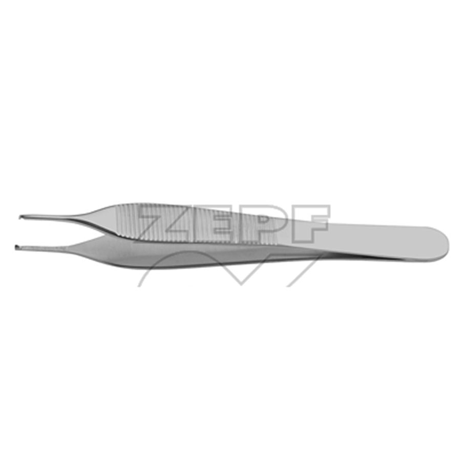 Chir. Pinzette nach ADSON, fein 1 x 2 Zähne,12 cm, kreuzgerieft