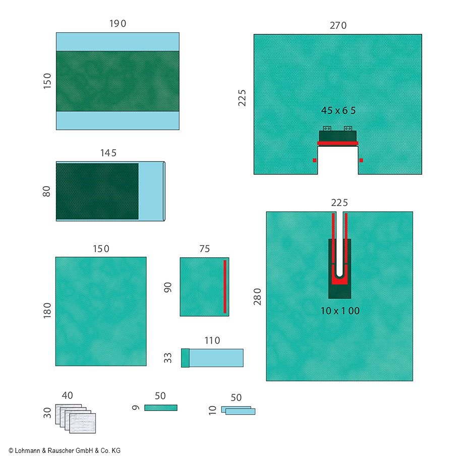 Raucodrape PRO Hüft-Set II Steril (8 Sets)