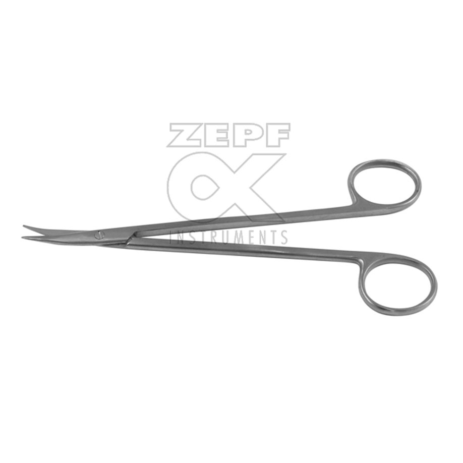 Präparierschere, gebogen Spitz/spitz, 15 cm