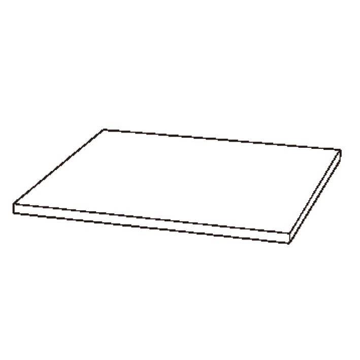 Platte 450 mm tief, weiß Für swingo Holz-/Kunststoff-Kombination