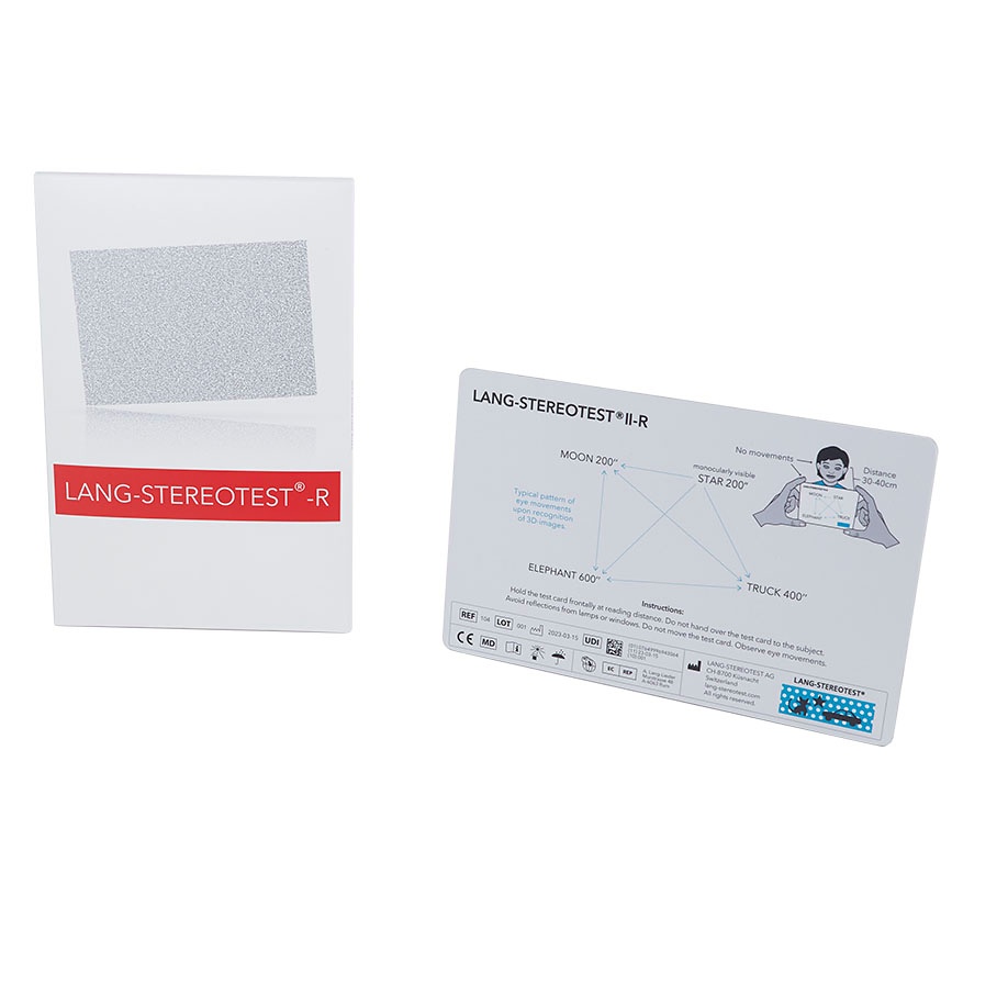 [OCU 10032916] LANG-Stereotest II-R , Testkarte in Kunststoffhülle