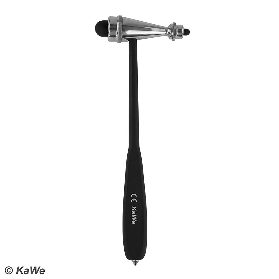 [KUW 07.35201.001] Reflexhammer nach Troemner, leicht Mit kpl. Schwarzem Kunststoffgriff