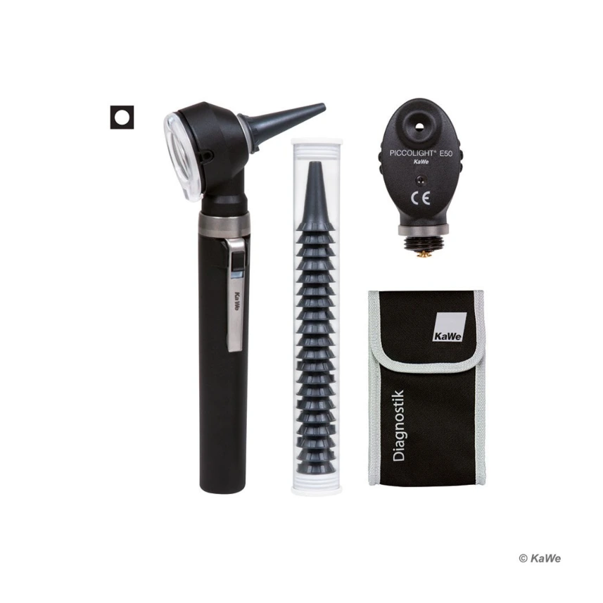 [KUW 02.31001.021] KaWe PICCOLIGHT C/E50 Otoskop-/ Ophthalmoskop-Set night LED 2,5 V