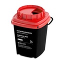 Entsorgungsbox 2 Ltr. Eckig Schwarz/rot