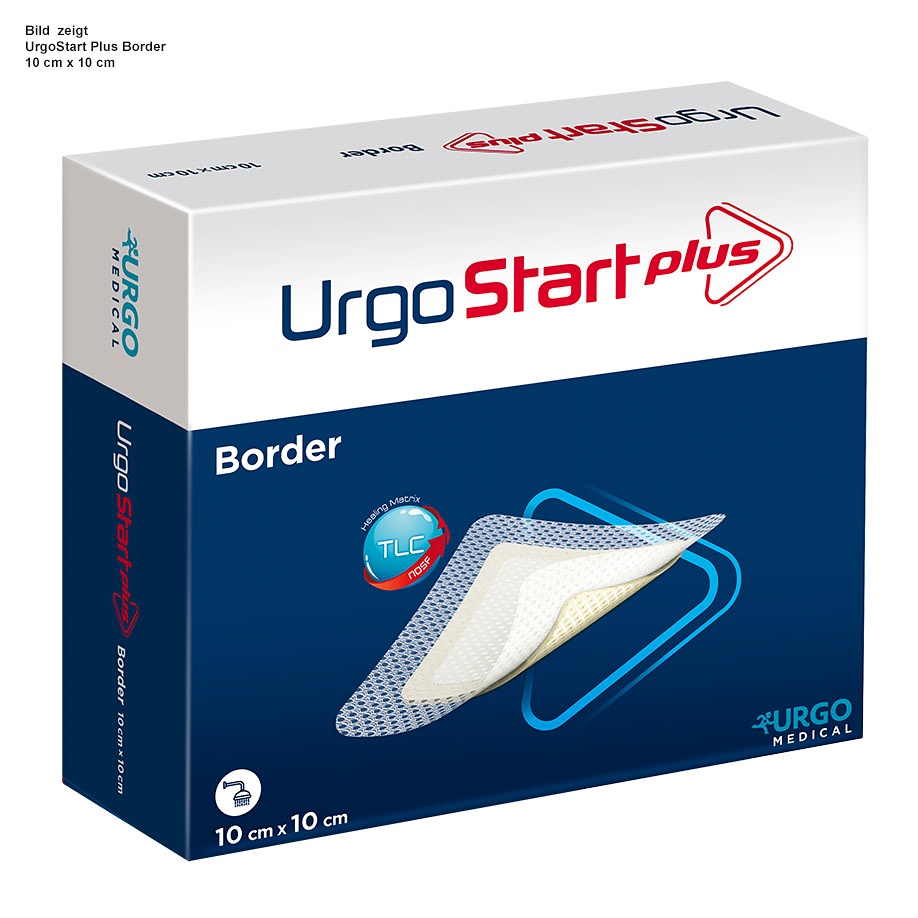 UrgoStart Plus Border Polyacrylatwund Verband 10 x 10 cm (10 Stck.)