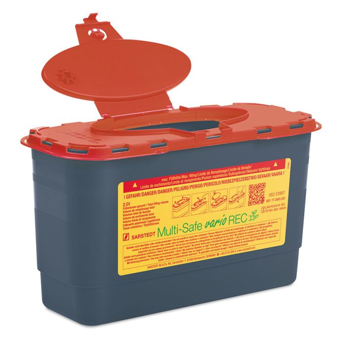 [SAR 77.3893.220] Kanülenabwurfbehälter 2,0 Ltr. Multi-Safe vario 2000 REC