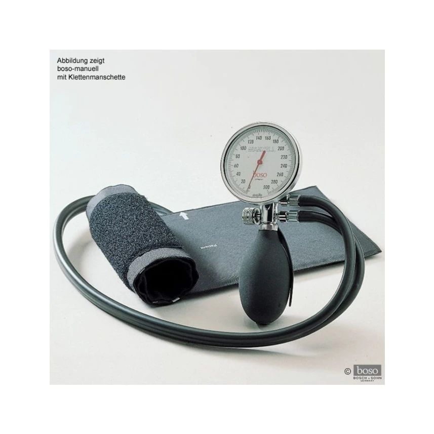 [BOS 0110130] Boso manuell Blutdruckmessgerät Ø 60 mm Mit Klettenmanschette für starke Arme