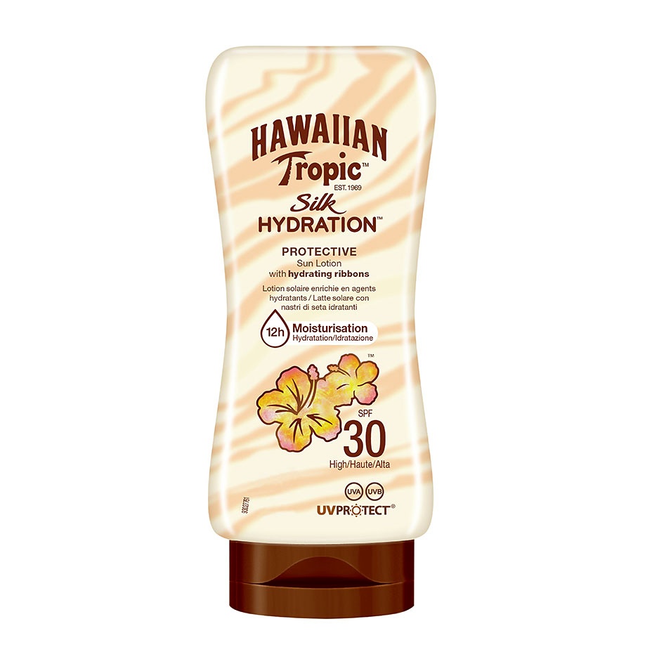 [WLS Y302230300] Hawaiian Tropic Silk Hydration Protection, Sun Lotion 180 ml mit LSF 30