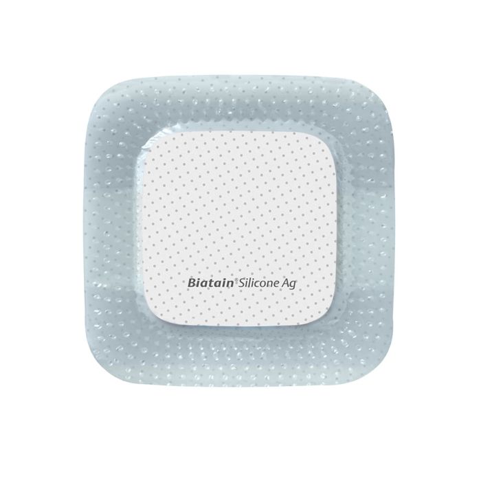 [COL 396363] Biatain Silicone Ag Schaumverband 7,5 x 7,5 cm (5 Stck.)