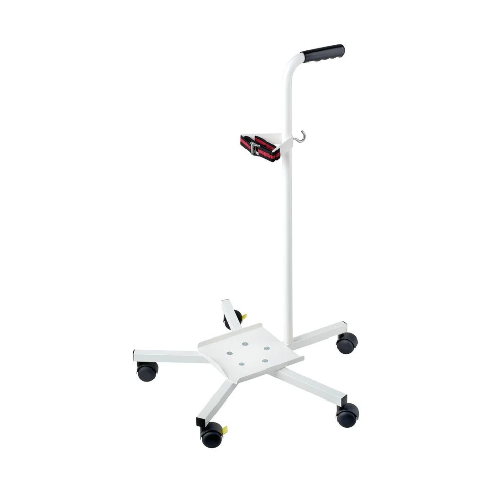 [MEG 950775] Sauerstoff-Flaschenständer weiß mit Zurrgurt für 10 Liter Sauerstoffflaschen