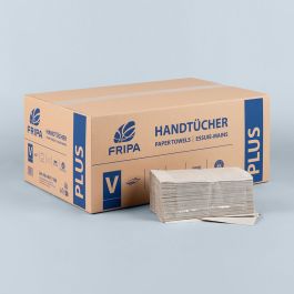 [FRI 4011104] Fripa - Papierhandtücher Plus L 1-lagig Naturell 25 x 23 cm (20 x 250 Stck.)