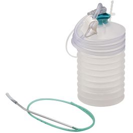 [MEG 121450] QUICKY-Saugflasche 500 ml, Ch.10, steril M. Drain, Nadel, Verbindungsschlauch