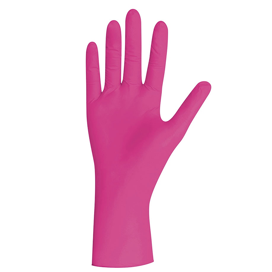 [UGV GP8504] Magenta Pearl Nitril U.-Handschuhe Gr. L Unsteril puderfrei magenta (100 Stck.)