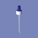 Pipettenmontur für Tropfflasche 50 ml Mit Saughütchen blau