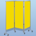 Wandschirm 3-flügelig, fahrbar Farbe: gelb/gelb/gelb