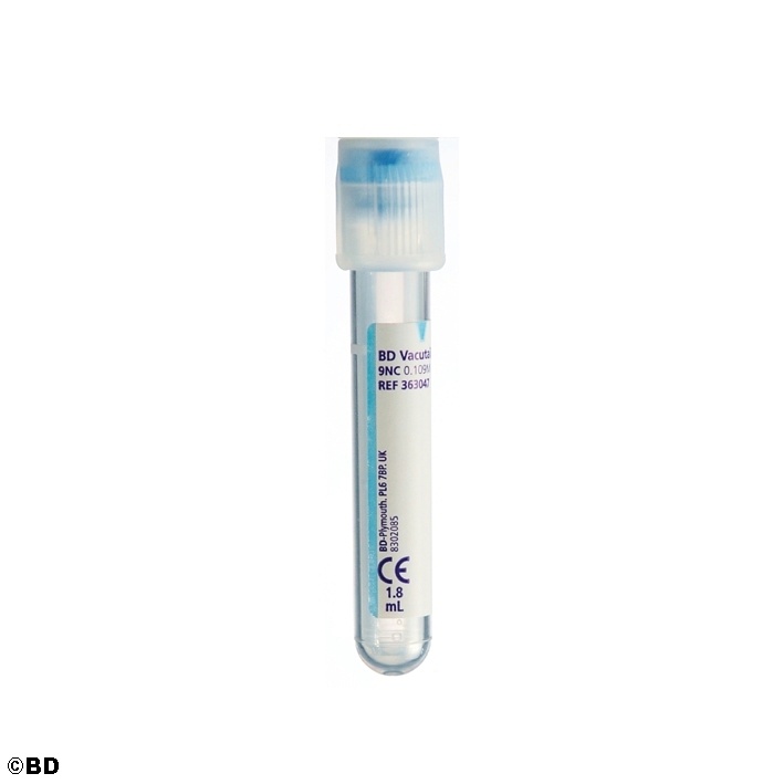 [BEC 363047] BD Vacutainer Plus Gerinnungsröhrchen Aus PET, 1,8 ml, Natrium-Citrat (1000)