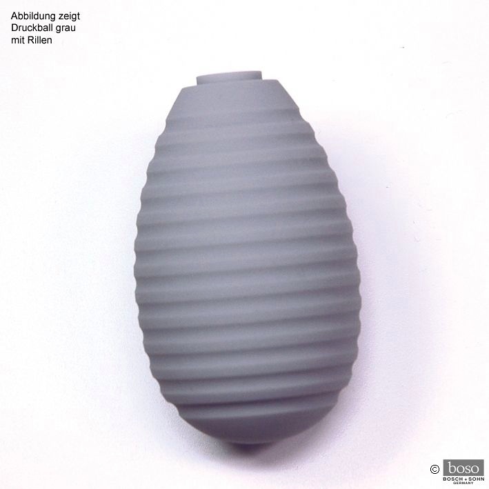 Druckball (latexfrei) schwarz mit Rillen