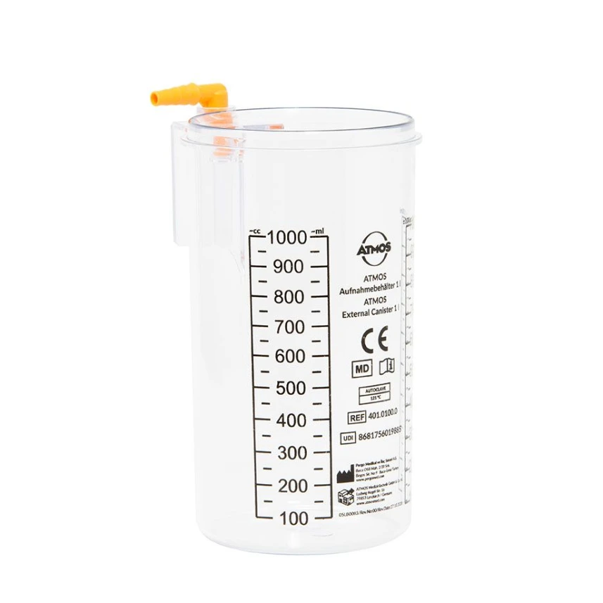 ATMOS-Aufnahmebehälter 1 Ltr. Einweg-Absaugsystem