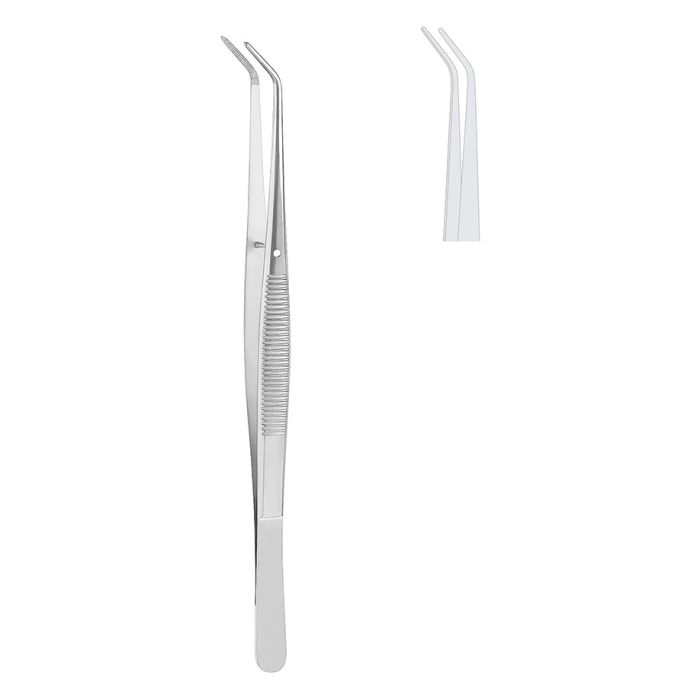[DIM 83.031.05] LONDON-COLLEGE Zahnpinzette Nr. 5 15 cm, abgewinkelt