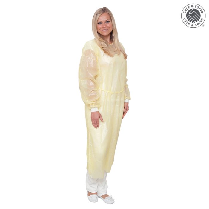 [WIR 25305544] WiroREPEL KNIT PP+PE Kittel Mit Strickbündchen gelb XL (10 Stck.)