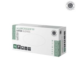 WiroMICROGRIP PF, Latex U.-Handschuhe Unsteril, Gr. M, weiß (100 Stck.)