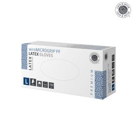 [WIR 40351403] WiroMICROGRIP PF, Latex U.-Handschuhe Unsteril, Gr. L, weiß (100 Stck.)