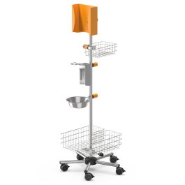 Mobiles Hygienecenter, melonengelb RAL 1028