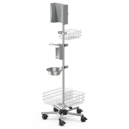 Mobiles Hygienecenter, silber RAL 9006