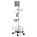 Mobiles Hygienecenter, silber RAL 9006